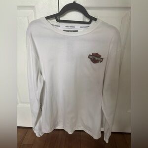 Harley Davidson White long sleeve shirt size medium